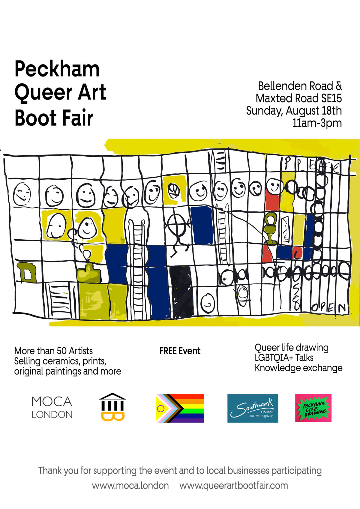 peckham queer art boot fair poster